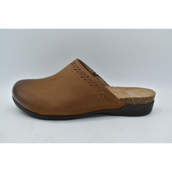 Dansko Womens Size EU 39 US 8.5-9 Robbie Burnished Nubuck Tan Slip On Clogs - Picture 7 of 12